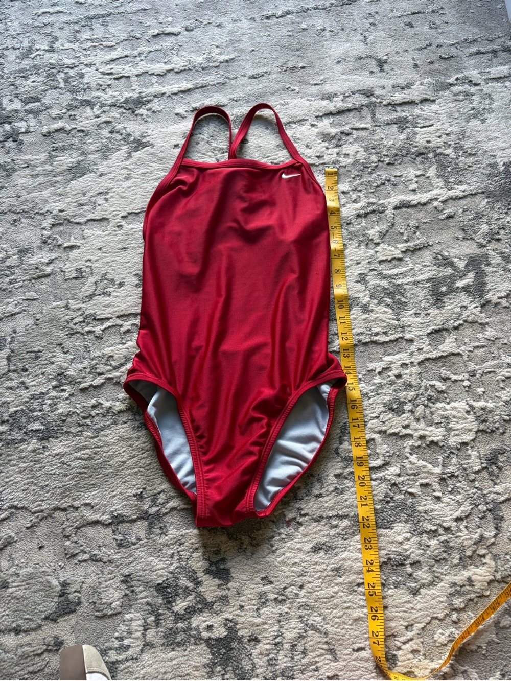 Nike Red Racerback One-Piece Swimsuit - Picture 3 of 7
